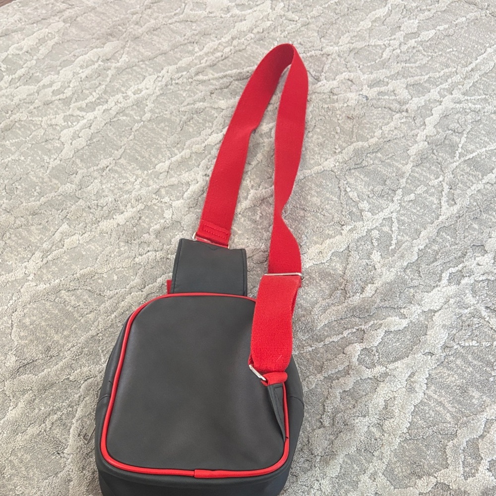 Disney Kids Black Bag with Red Strap and Trim featuring Mickey Mouse - Picture 2 of 3